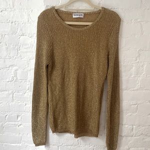 Gold vintage sweater/blouse Entracte Paris S/M